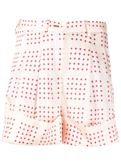 Jejia Polka-dot Tailored Shorts In Pink