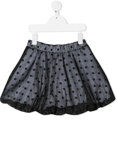 Wauw Capow Kids' Cloud Spot Print Skirt In Black