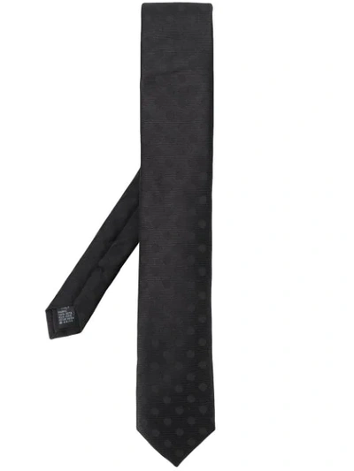 Dolce & Gabbana 6cm Polka-dot Silk-jacquard Tie In Black