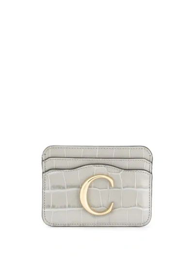 Chloé C-logo Wallet In Grey