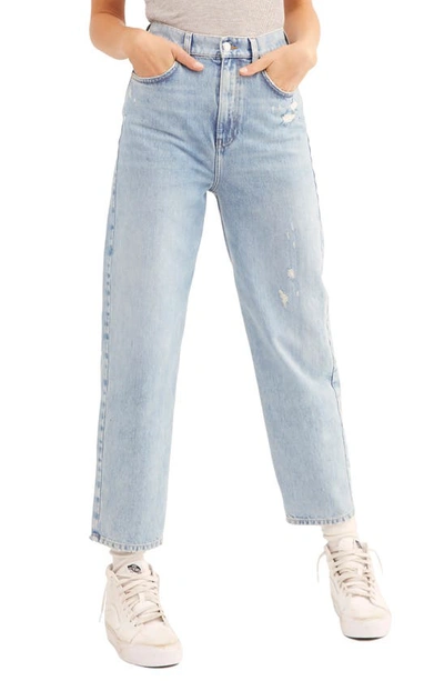 Free People Frank Dad Jeans In Sunday Blue