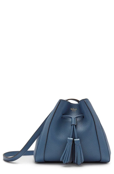 Mulberry Millie Mini Leather Tote Bag In Pale Navy