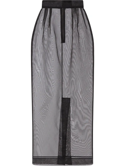 Dolce & Gabbana Longuette Tube Skirt In Crinoline In Black