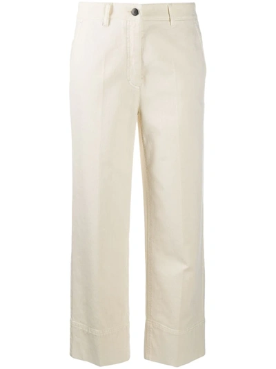 Luisa Cerano Cropped High-waist Trousers In Neutrals