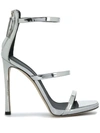 Giuseppe Zanotti Stiletto Sandals In Argento