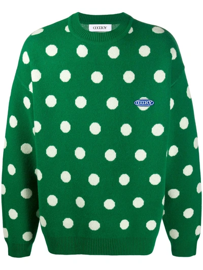 Goodboy Oversized Polka Dot Jumper In Green