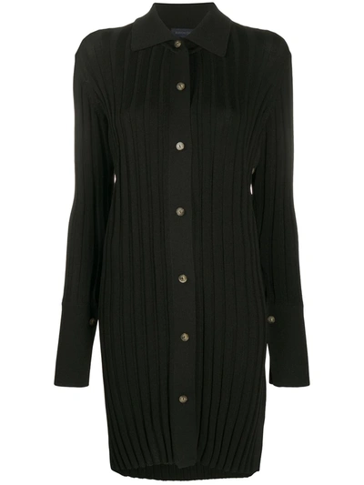 Eudon Choi Ribbed Knit Dress In Black