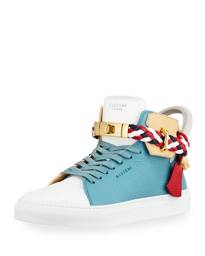 Buscemi Men's 100mm Mix High-top Sneakers, Oxygen In Multi Pattern