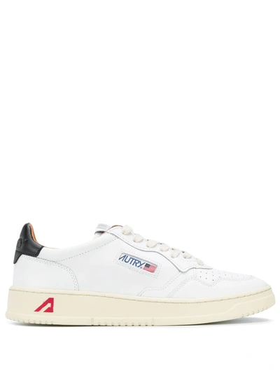 Autry Low Top Side Logo Patch Sneakers In White