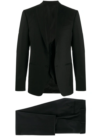 Canali Tailored Two-piece Suit In Black