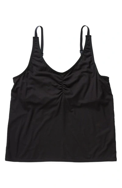 Richer Poorer Ruched Sleep Tank In Black