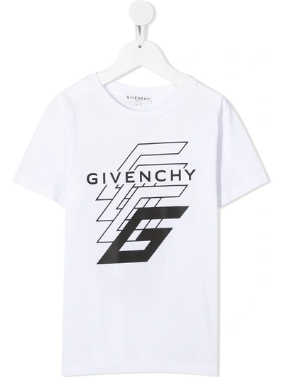 Givenchy Teen Logo Print T-shirt In White