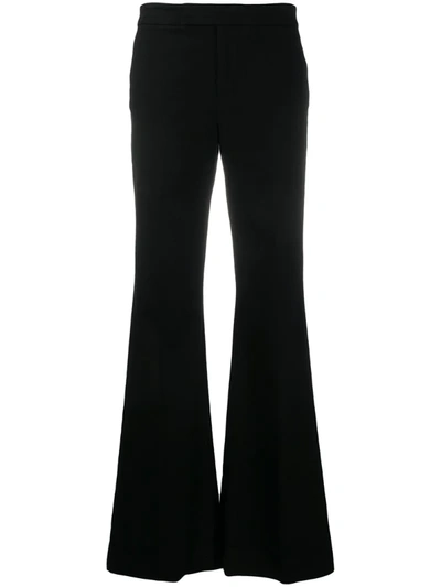 Polo Ralph Lauren Cool Wool Faille Flared Pants In Black