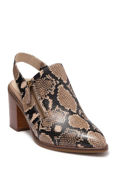 Cole Haan Vicky Shootie Slingback Leather Pump In Amphora Snake Print Leather