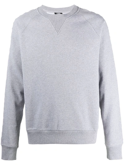 Balmain Logo-lettering Sweatshirt In Grey