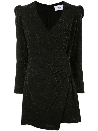 Dondup Glitter Detail Mini Dress In Black