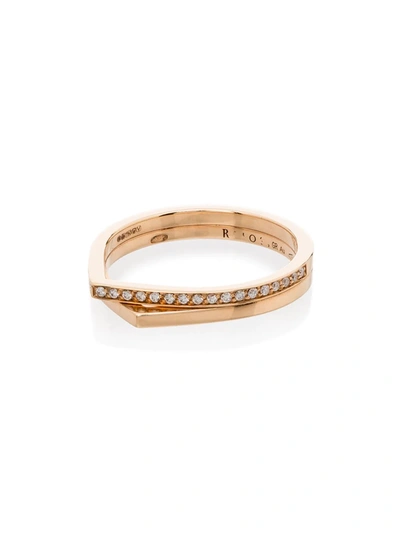 Repossi 18kt Rose Gold Antifer Diamond Double Ring