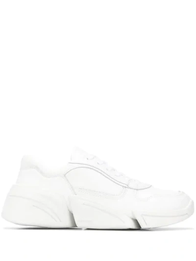 Kenzo Chunky Leather Lace-up Trainers In White