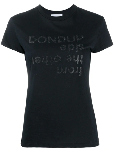Dondup Graphic-print Crew Neck T-shirt In Black