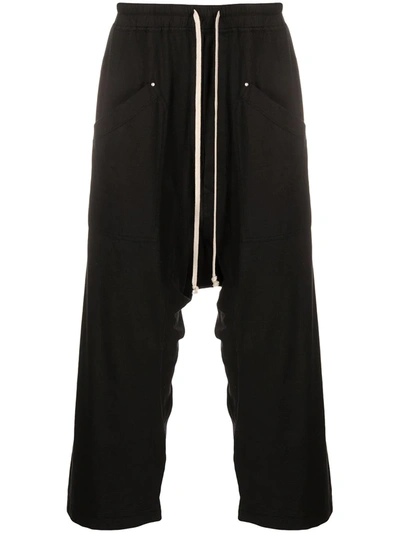 Rick Owens Drkshdw Drop-crotch Trousers In Black