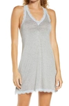 Honeydew Intimates All American Lace-trim Jersey Chemise In Heather Grey