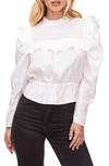 Astr Alcott Ruffle Top In White