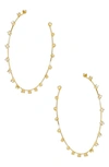 Ettika Large Sparkle Hoop Earrings In Gold