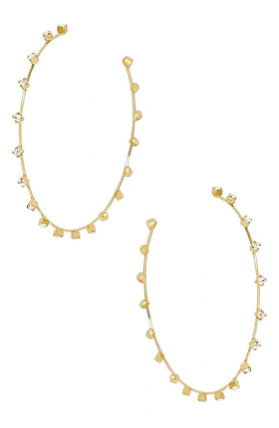Ettika Large Sparkle Hoop Earrings In Gold