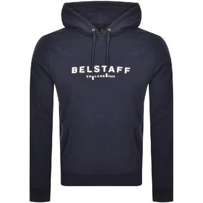 Belstaff Logo Pullover Hoodie Navy