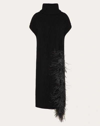 Valentino Embellished Cashmere Wool Vest In Black