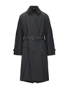 Lanvin Overcoats In Dark Blue