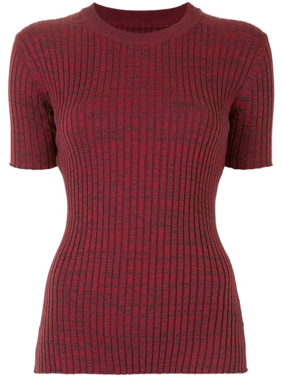 Anna Quan Women's Bebe Ribbed Cotton Top In Red