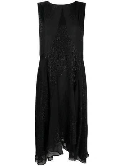 P.a.r.o.s.h Embellished Flapper Dress In Black