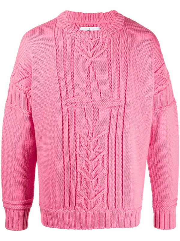 chunky knit crew neck jumper