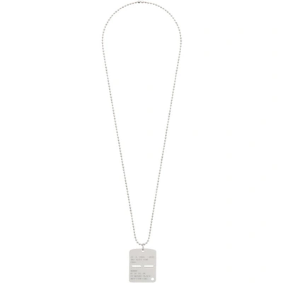 Alyx 1017  9sm Silver Military Tag Necklace In Gry0002 Sil