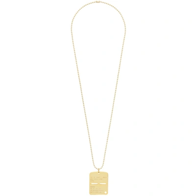 Alyx 1017  9sm Gold Military Tag Necklace In Gld0001 Gol