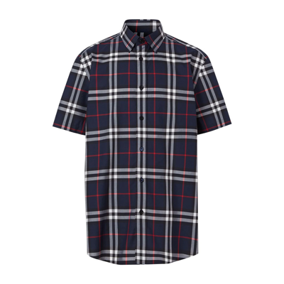 Burberry Simpson Shirt In Blue