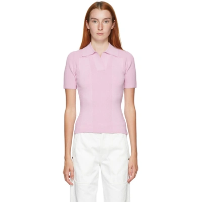 Jacquemus Pink 'la Maille' Polo In Light Pink