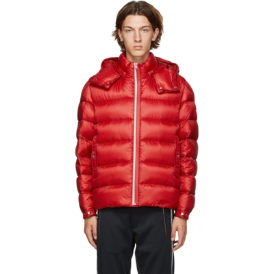 Moncler Red Down Arves Jacket In 455 Red