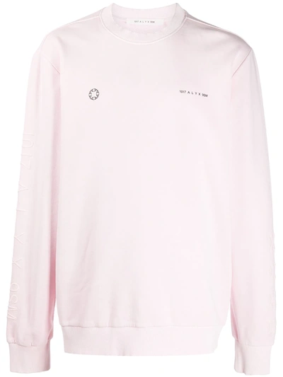Alyx Double Logo Crewneck Sweatshirt In Pink