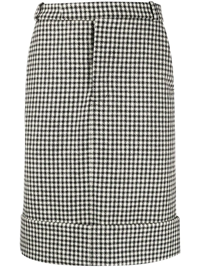 Thom Browne Check Knee-length Skirt In Black