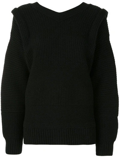 Undercover Bow Oversized Cotton Jumper In Black