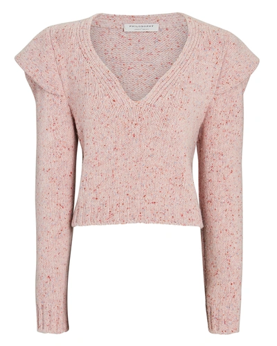 Philosophy Di Lorenzo Serafini Wool-blend V-neck Sweater In Pink