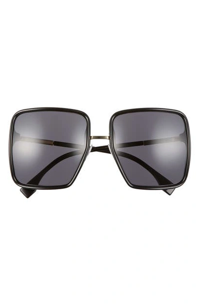 Fendi Women's Square Sunglasses, 59mm In Black/ Grey Blue