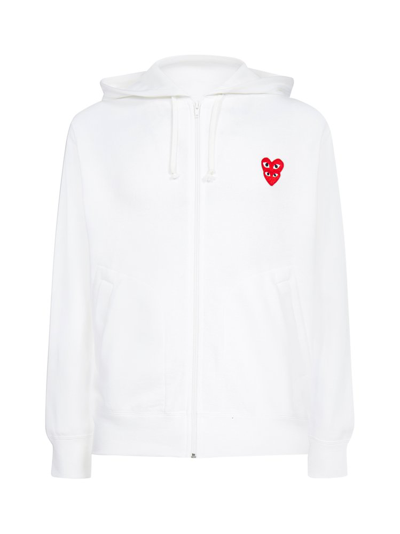 Comme Des Garçons Play Comme Des Garcons Play White Hoodie