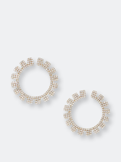 Ettika 18k Gold Crystal Sunbeam Women's Earrings