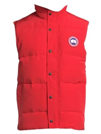 Gucci Garson Down Vest In Red