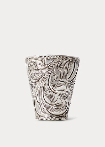 Double Rl Engraved Bandanna Slider In Silver