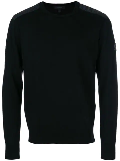 belstaff crew neck knitted jumper