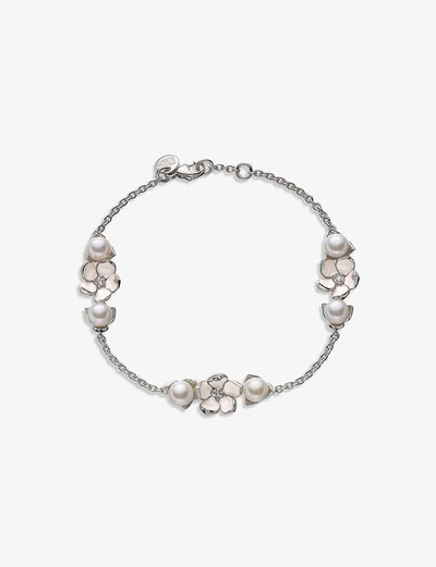 Shaun Leane Womens Cherry Blossom Sterling Silver, Diamond And Pearl Bracelet